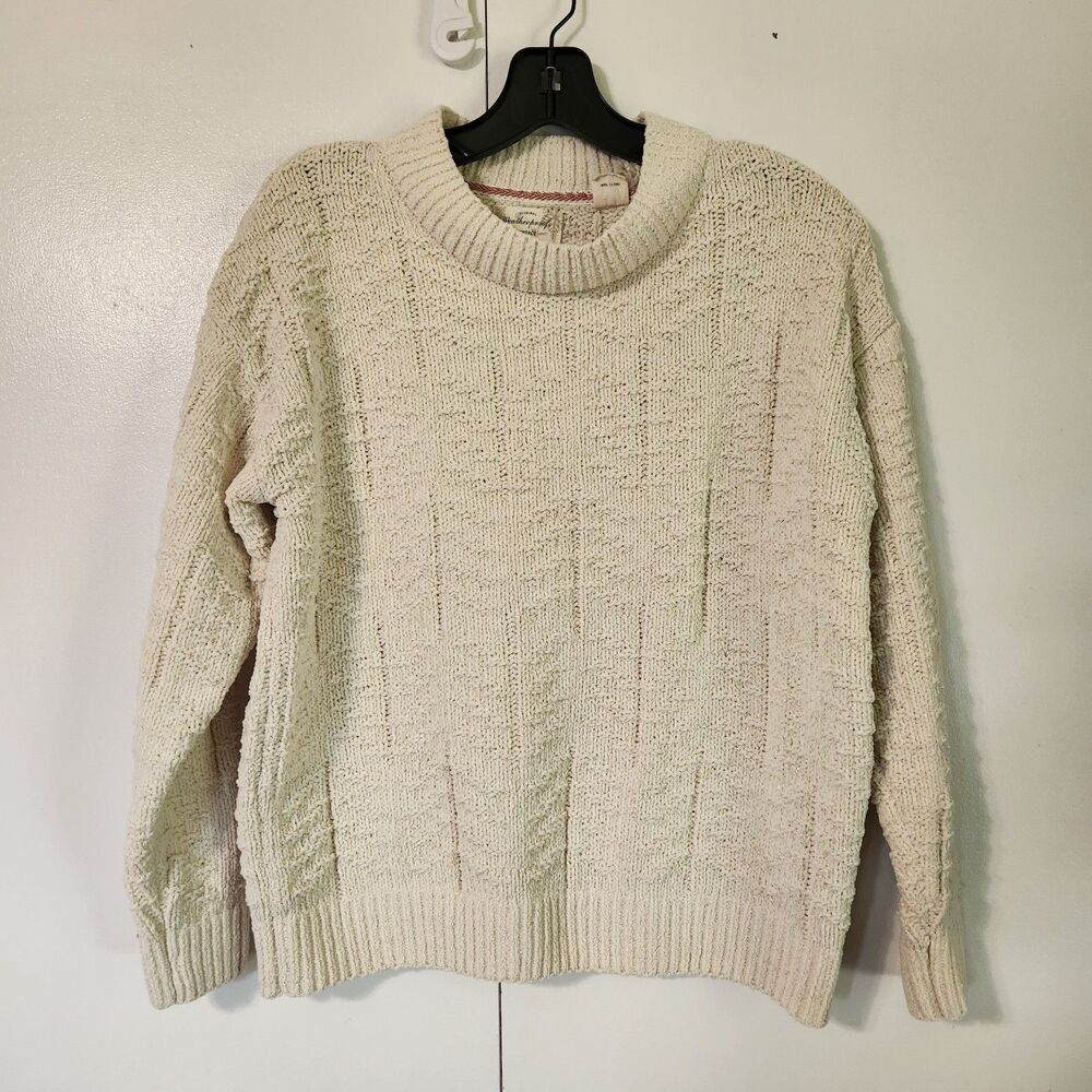 Weatherproof Women's White Metallic Thread Vintage Style Sweater Size M